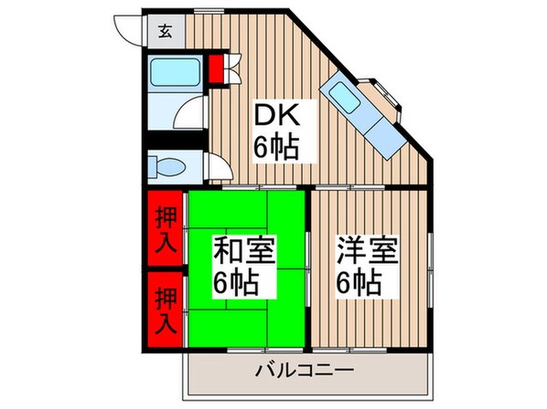 シェ・ユヌ・クレールの物件間取画像